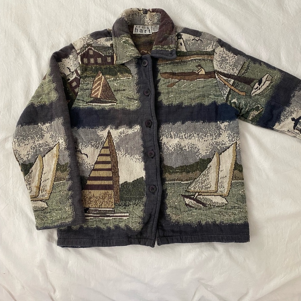 Vintage Nautical Tapestry Jacket